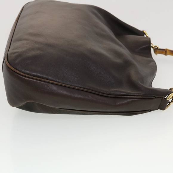 GUCCI Bamboo Hand Bag Leather 2way Black 001.2852.1577.0 Auth bs5868 - Picture 3 of 16